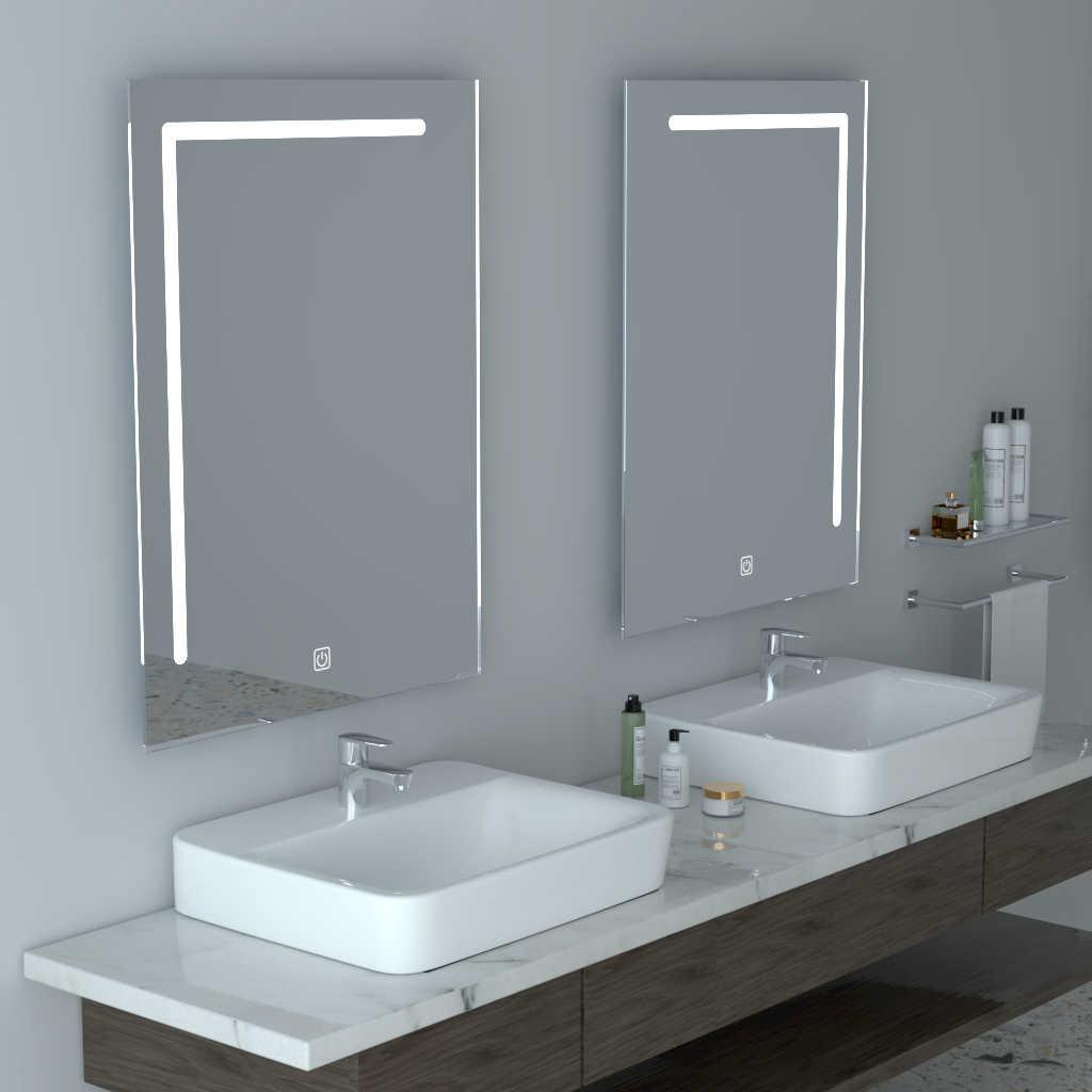 YOWAY LED Bathroom Mirror Wall Mounted LED Smart Mirror Anti-Fog Bathroom Accessories LED Mirror