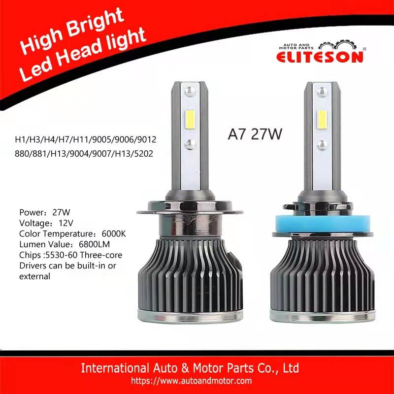 YN A7 27W 12V automobile high brightness LED headlamp head light H1 H3 H4 H7 H11 9005 9006 9012