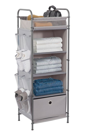 Stackable Shoe Stand Tower Rack w/ Side Pockets