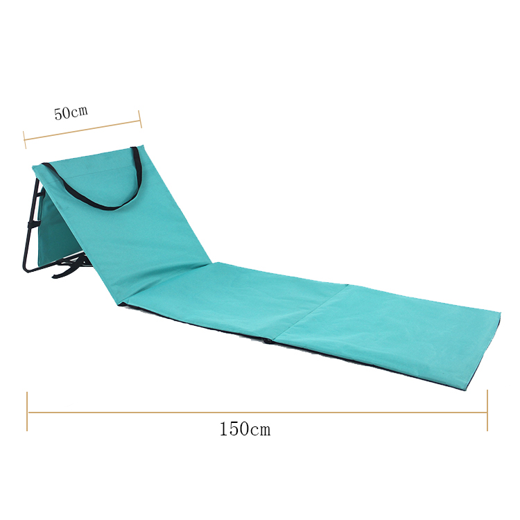 Winton beach lounger chair,beach mat,padded folding ground Mat chair ,steel frame and carrybag