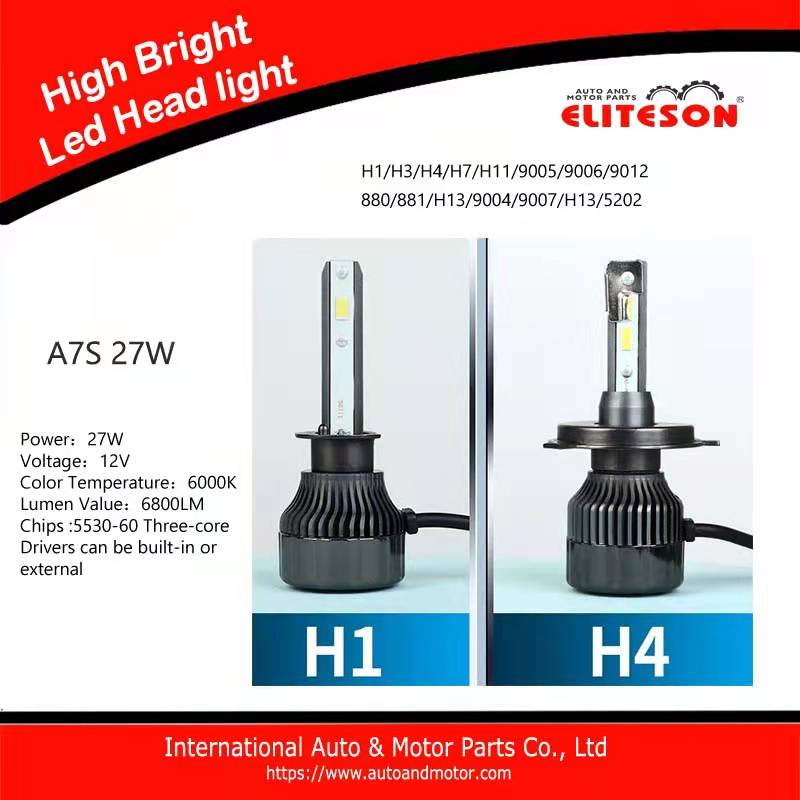 YN A7S 27W 12V automobile high brightness LED headlamp head light H1 H3 H4 H7 H11 9005 9006 9012