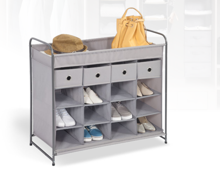 Stackable 16 Compartment Organizer w/ 4 Drawers