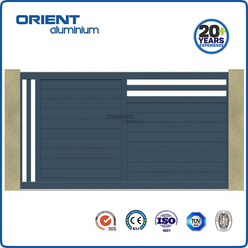 Aluminum Outdoor Balustrade Garden Fencing Security Private Trellis Metal Fence Gate