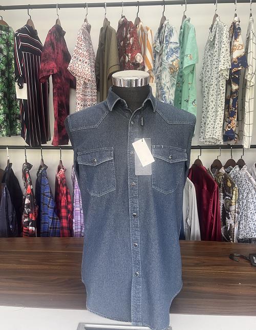 Men 100%cotton denim shirts