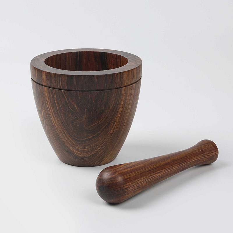 Crush Spices Garlic Smasher Spice Herb Grinder Pill Crusher Acacia Wooden Mortar And Pestle Set