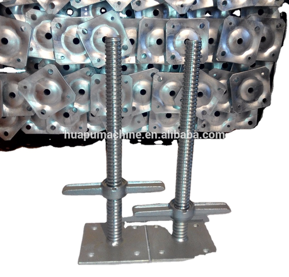 Zinc plated solid scaffolding screw jack base