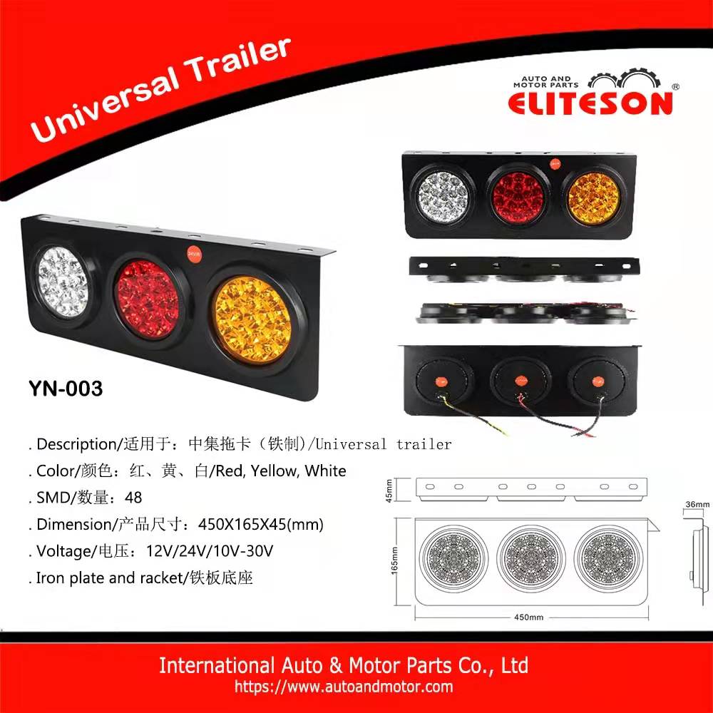 YN 003 12V 24V 10V-30V 48SMD trailer light tail lamp, vehicle edge lights, for universal trailer