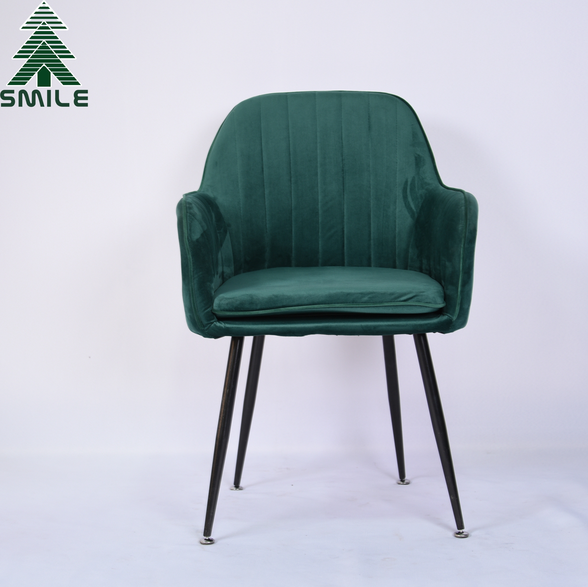 Good Quality Cheap Price Modern Metal Chairs PU Seat And Chromed Legs Leather Dining Living Chair