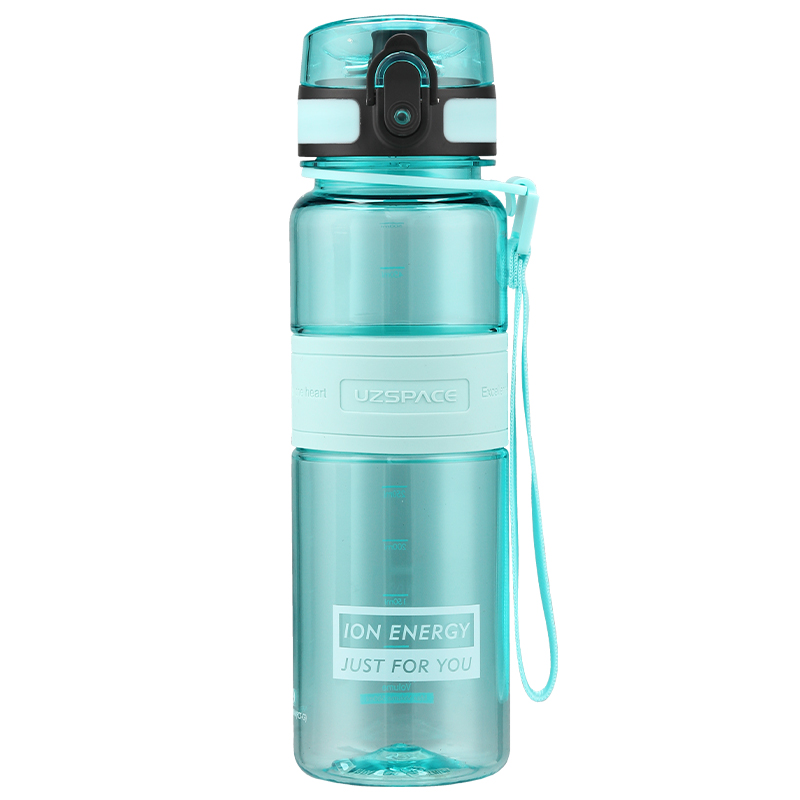 UZSPACE 500ml leakproof tritan BPA free gym flask plastic running sports water bottle with flip top