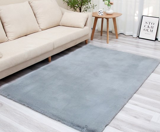 Faux fur carpets rabbit fur carpet decoration TPR canvas backing washable