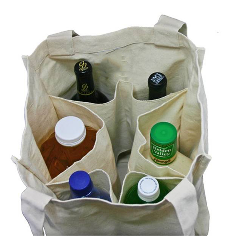 10OZ cotton shopping bag for bottle package promotion