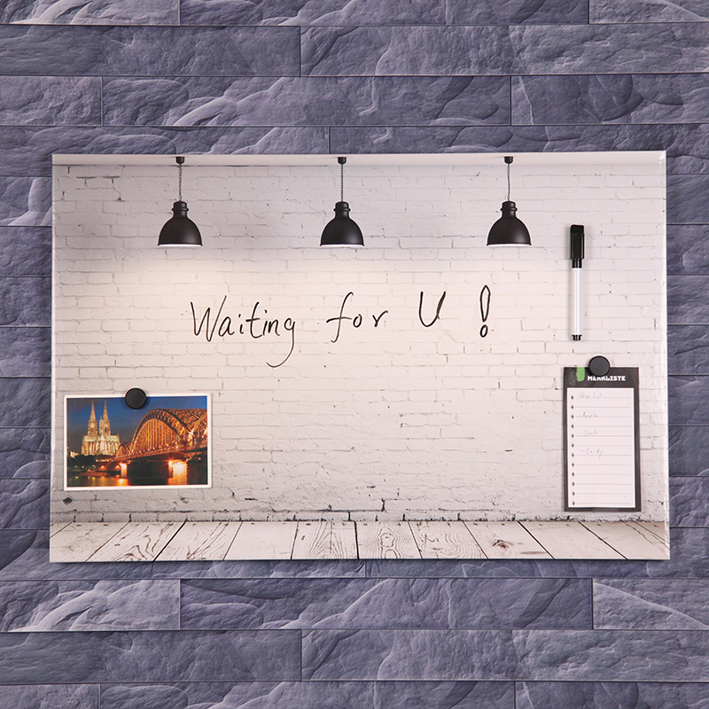 Frameless magnetic dry erase board