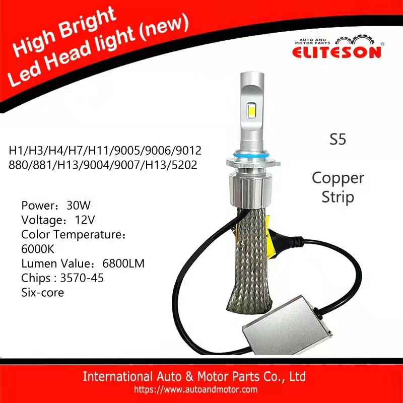 YN-S5 30W 12V automobile high brightness LED headlamp head light newH1 H3 H4 H7 H11 9005 9006 9012