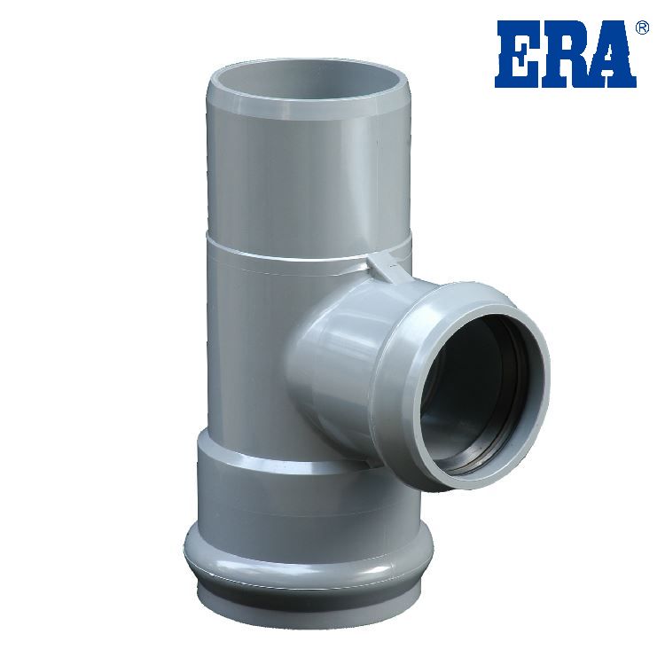 PVC Fittings With Gasket Two Faucet One Insert Regular Tee