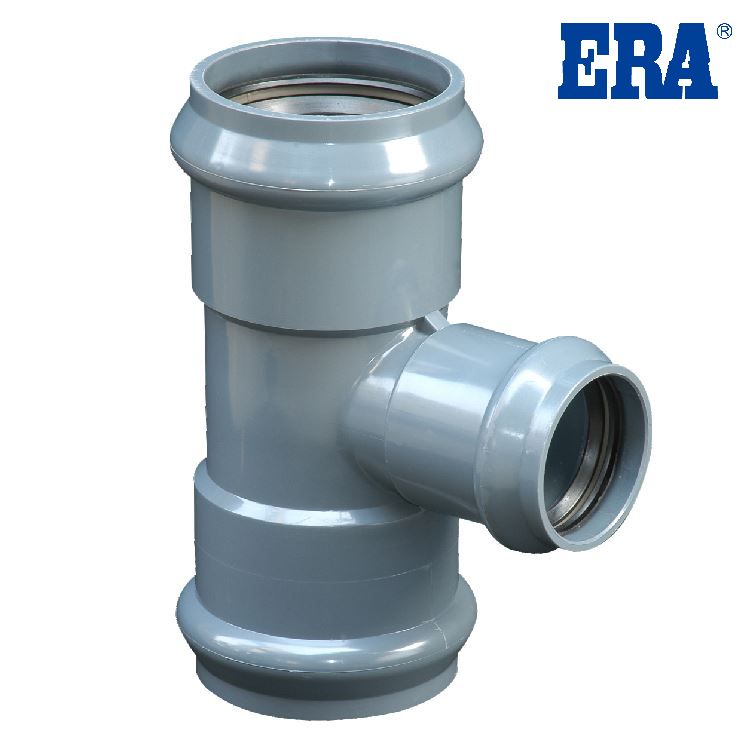 PVC Fittings With Gasket Three Faucet Reducing Tee