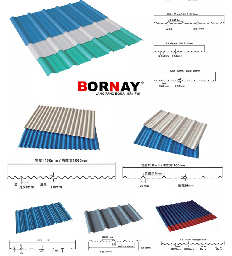 A Class Water Proof Building Material Sloping House Top PVC Roof Design Ployester Roofing Tile