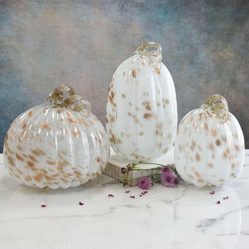 Glass Pumpkin Decoration