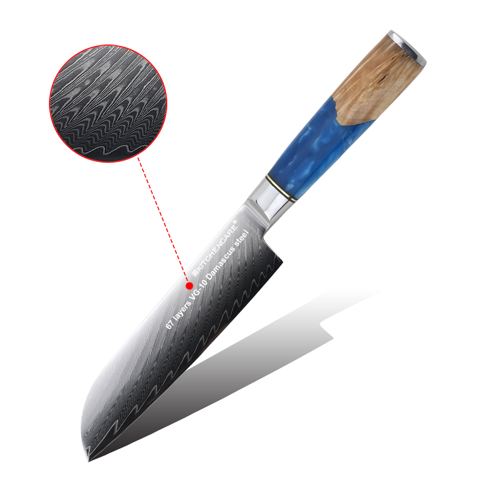 Hip-home 7inch santoku knife Damascus steel kitchen knife