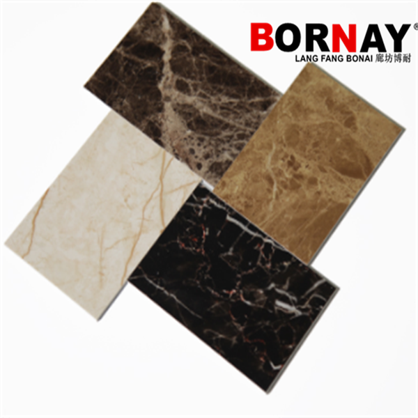 Langfang Bonai Wall Panel Decorative Cultured Artificial Thin Laminate UV PVC Marble Plastic Sheet