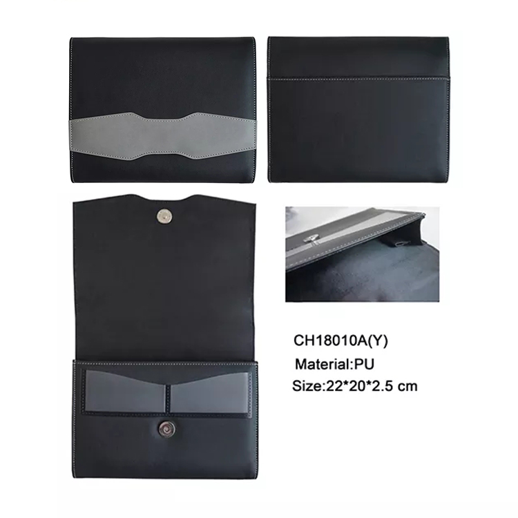 High quality customized logo PU leather car document holder for usage business trip