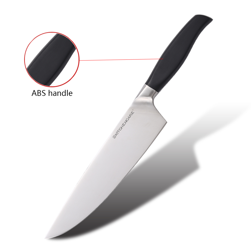 Hip-home chef knife black ergonomics handle kitchen meat knife