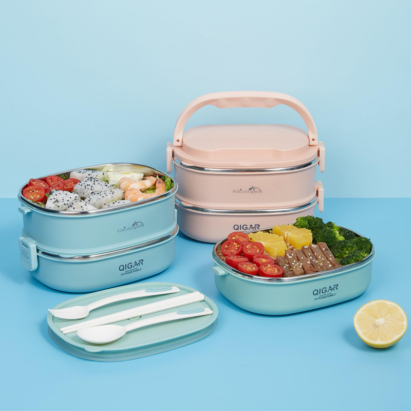 Double layer fashion 304 stainless steel lunch box