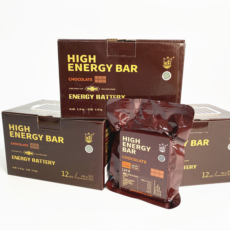 High energy compressed biscuits，emergency food ration, high protein bar 120g,chocolate flavor