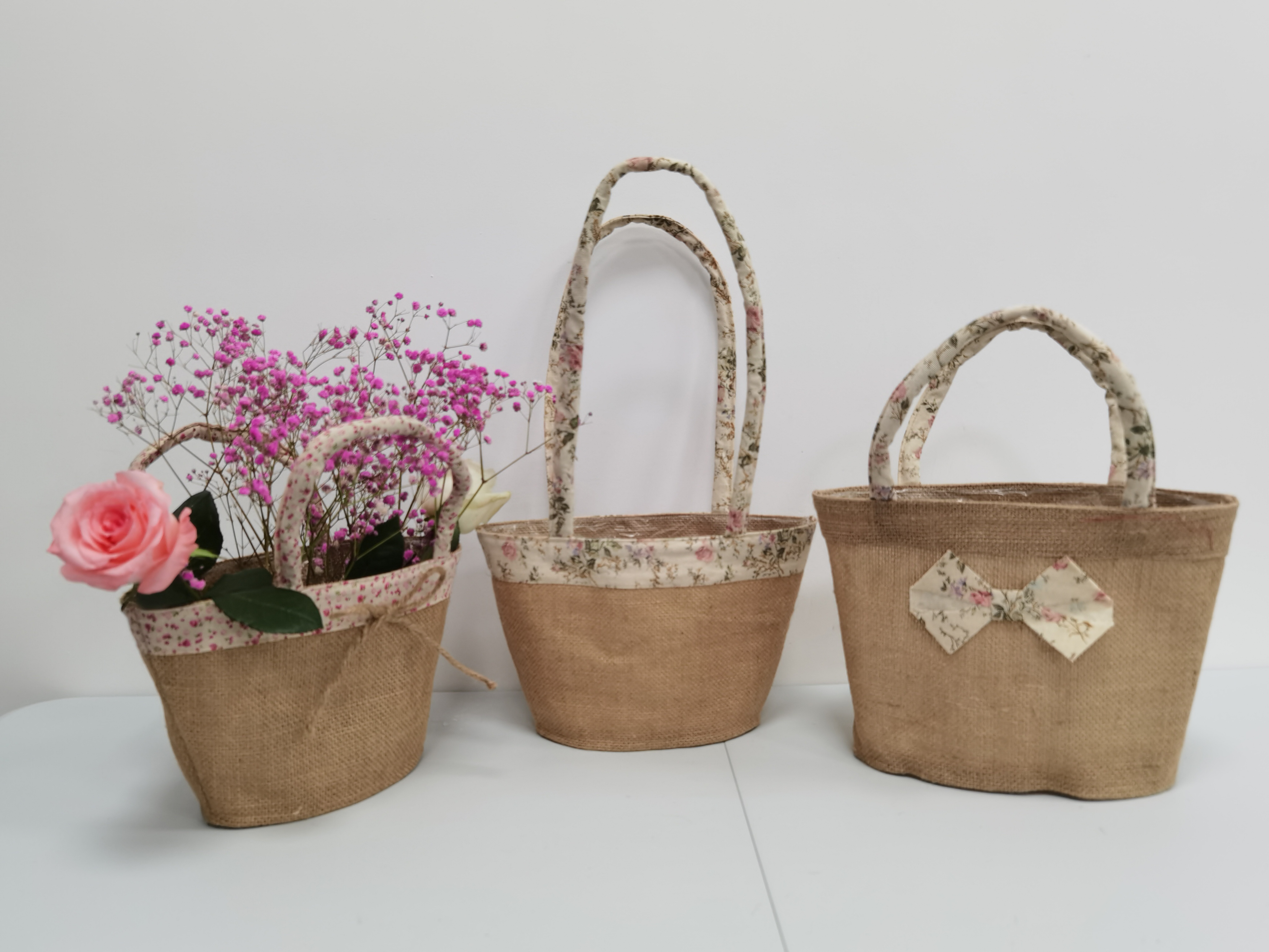 Jute Flower Basket