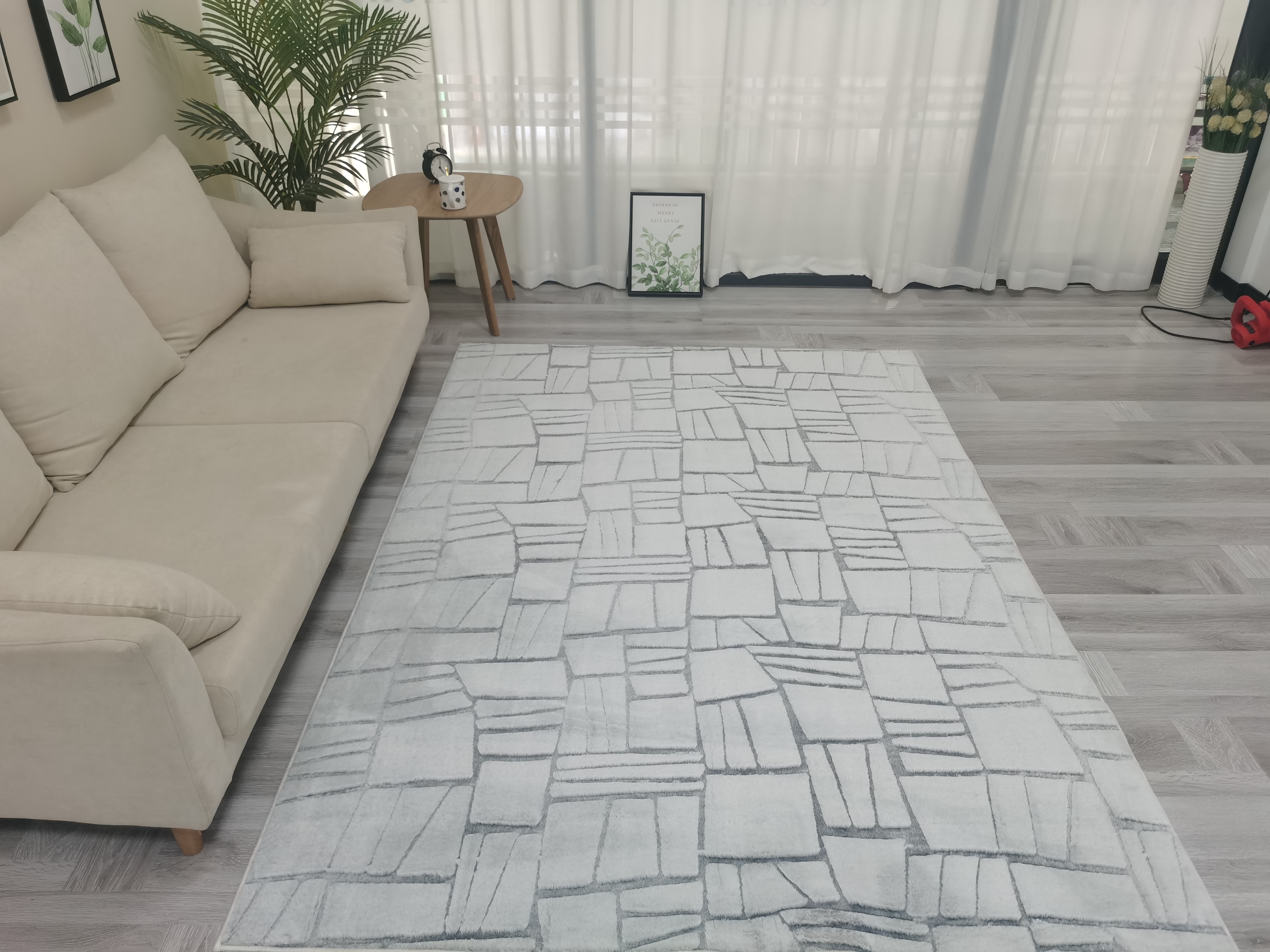 Luxury faux fur carpets embossing rabbit fur carpet decoration fur carpets and rugs