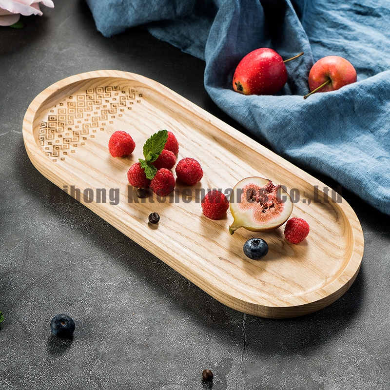 Oval Ash Wood Tray