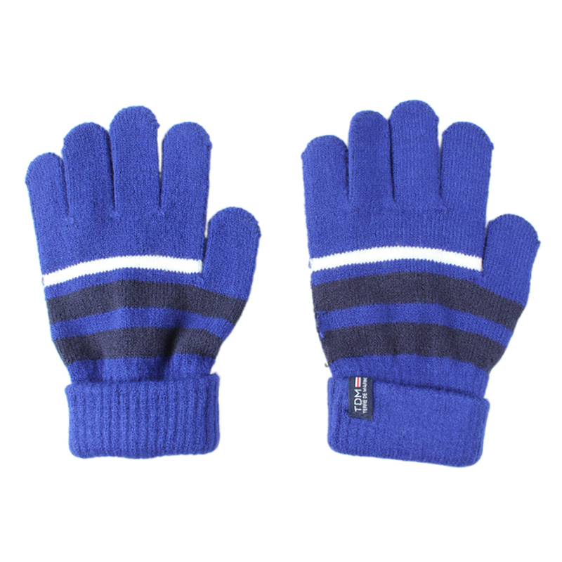kids Knitted hat Gloves Sets with 100% acrylic custom emboridery logo warm for winter outdoor