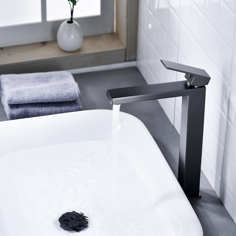 TIEMA black tall basin faucet