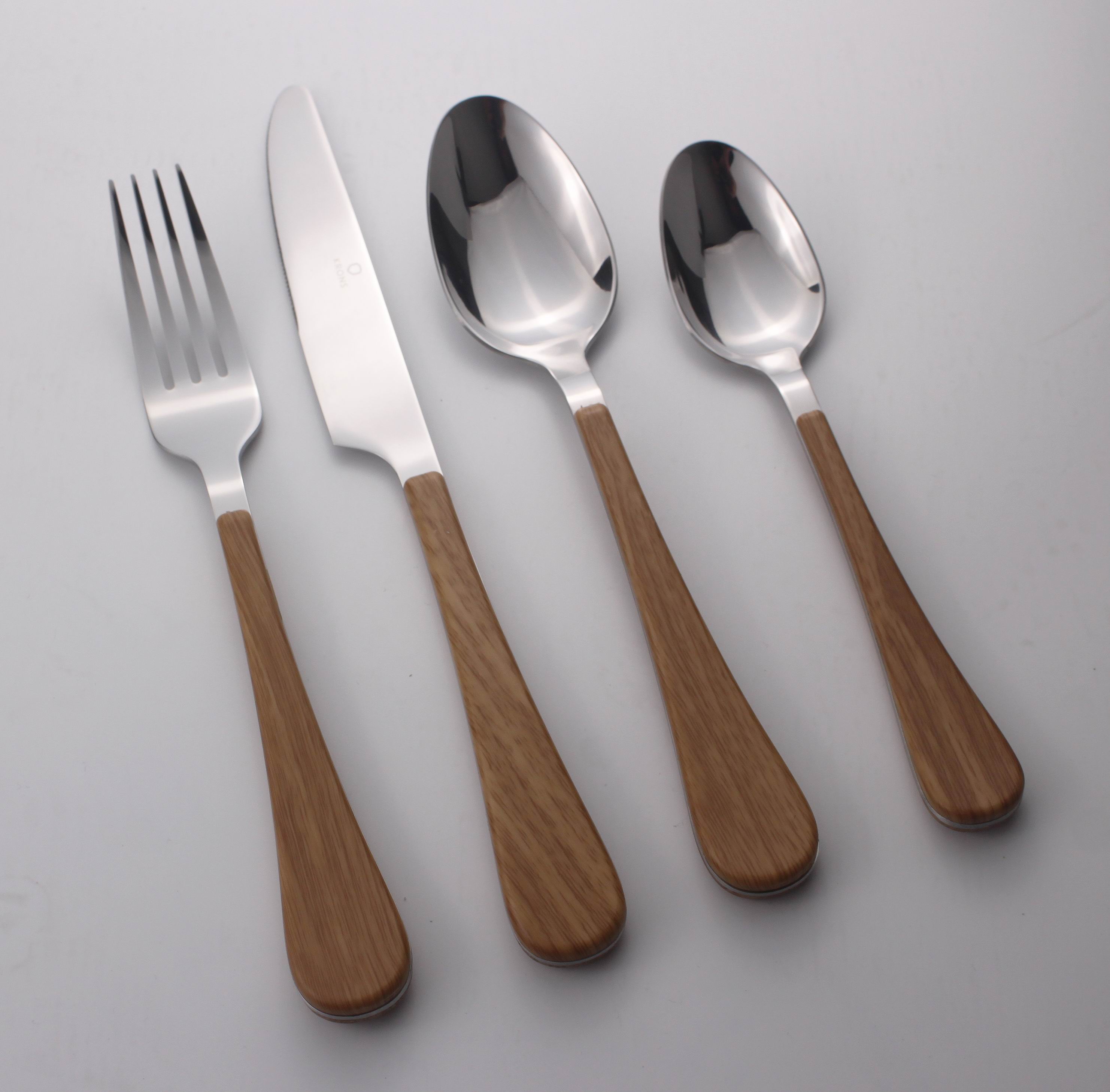 B002 Brown Stainless Steel Cutlery ABS handle