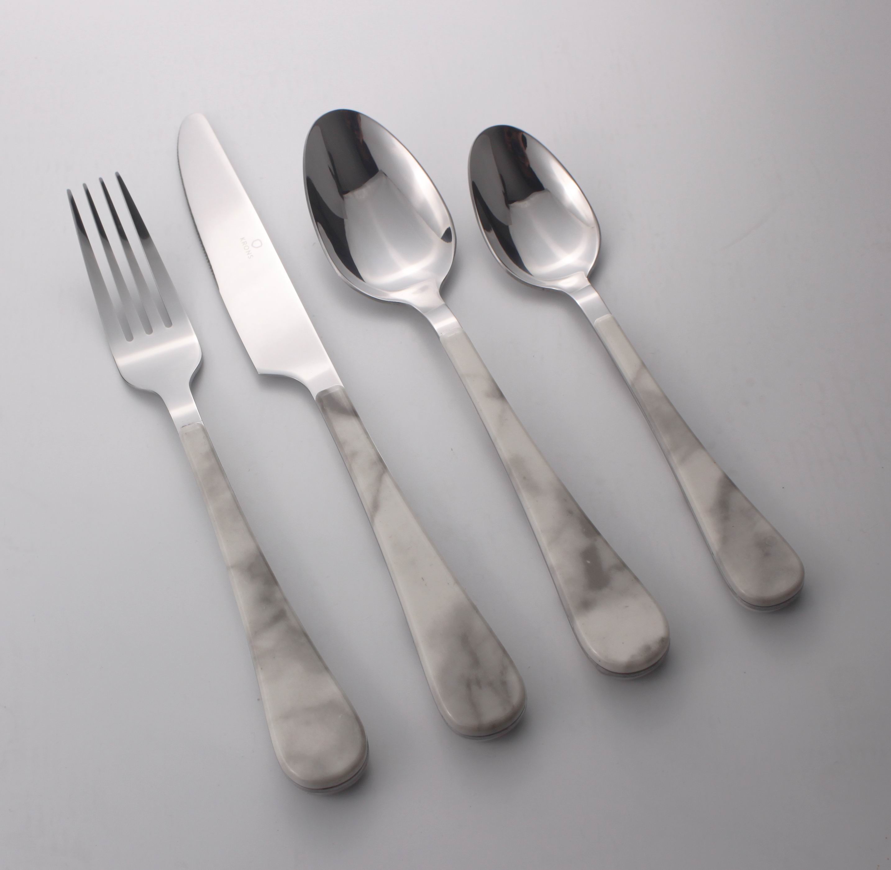 B002 Marble Stainless Steel Cutlery ABS handle