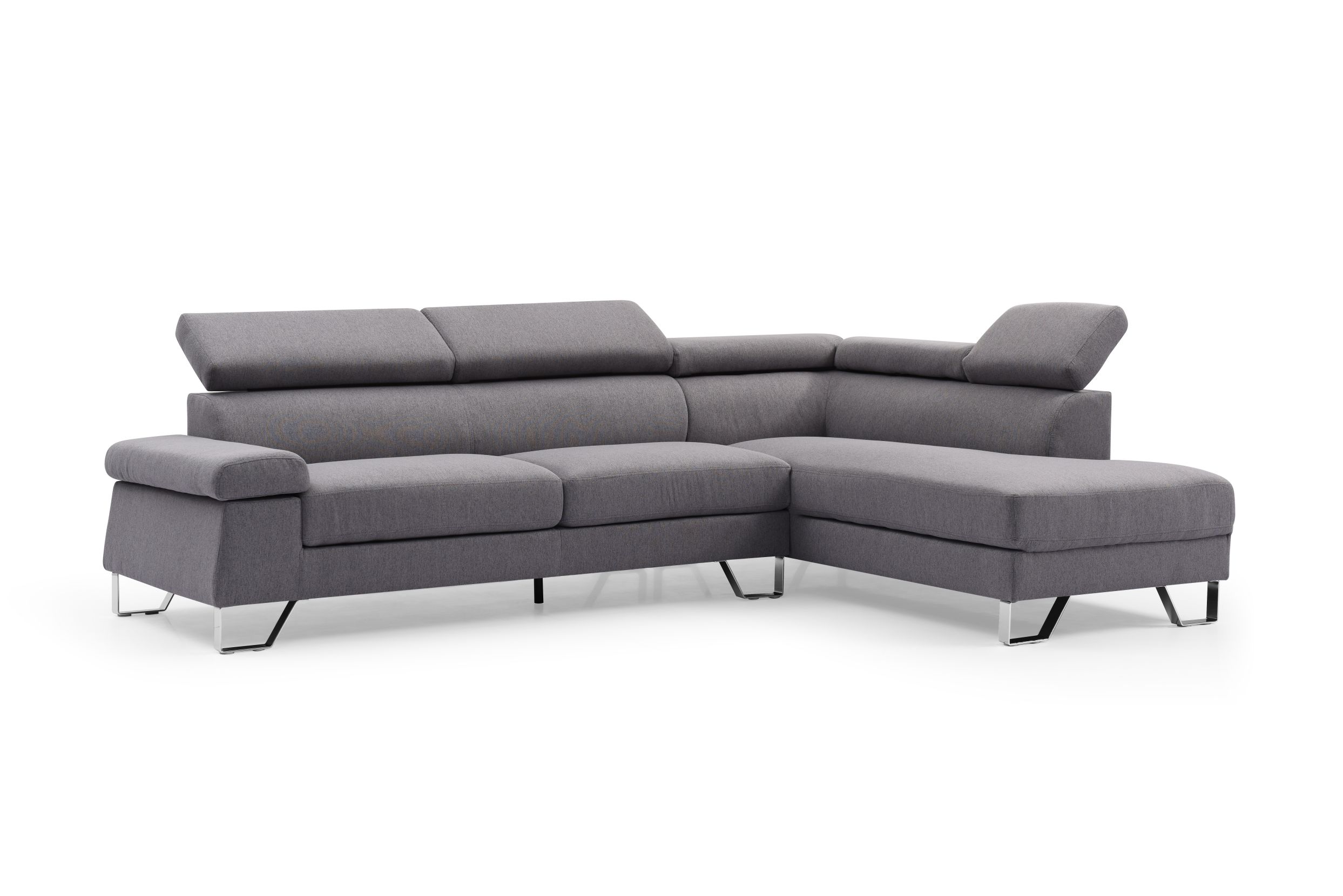 Ajustable headrest corner sofa