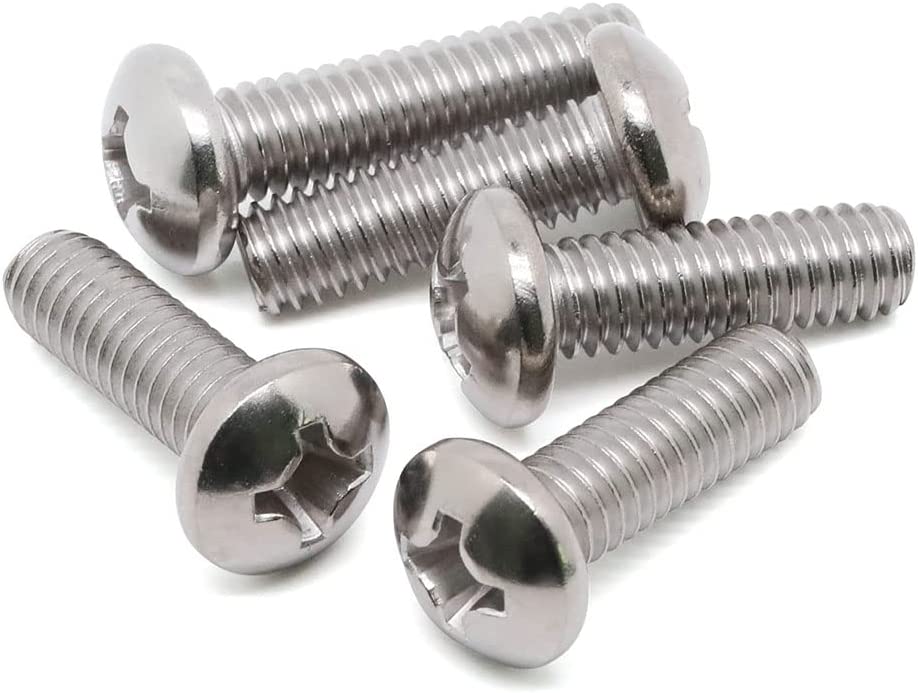Pan Head Machine Screws, Full Thread, Phillips Drive, 304 Stainless Steel Screw