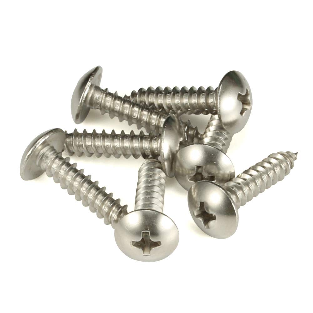 Truss Head Phillips Wood Screws Self Tapping Screws, 18-8 (304) Stainless Steel, Bright Finish