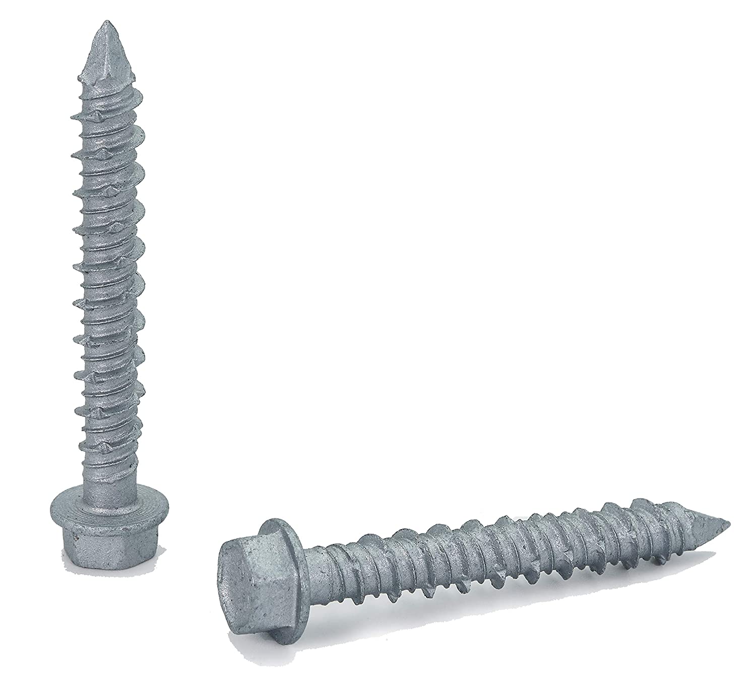 Concrete Screws 410 Stainless Steel Hex with Concrete Drill Bit for Anchoring to Masonry,Block/Brick
