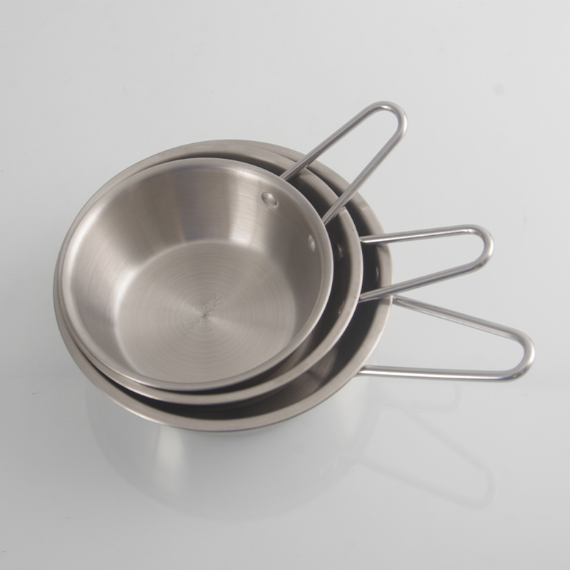 EVERGREEN stainless steel 304 bowl with handle for rice wine, for picnic, outdoor hiking or party