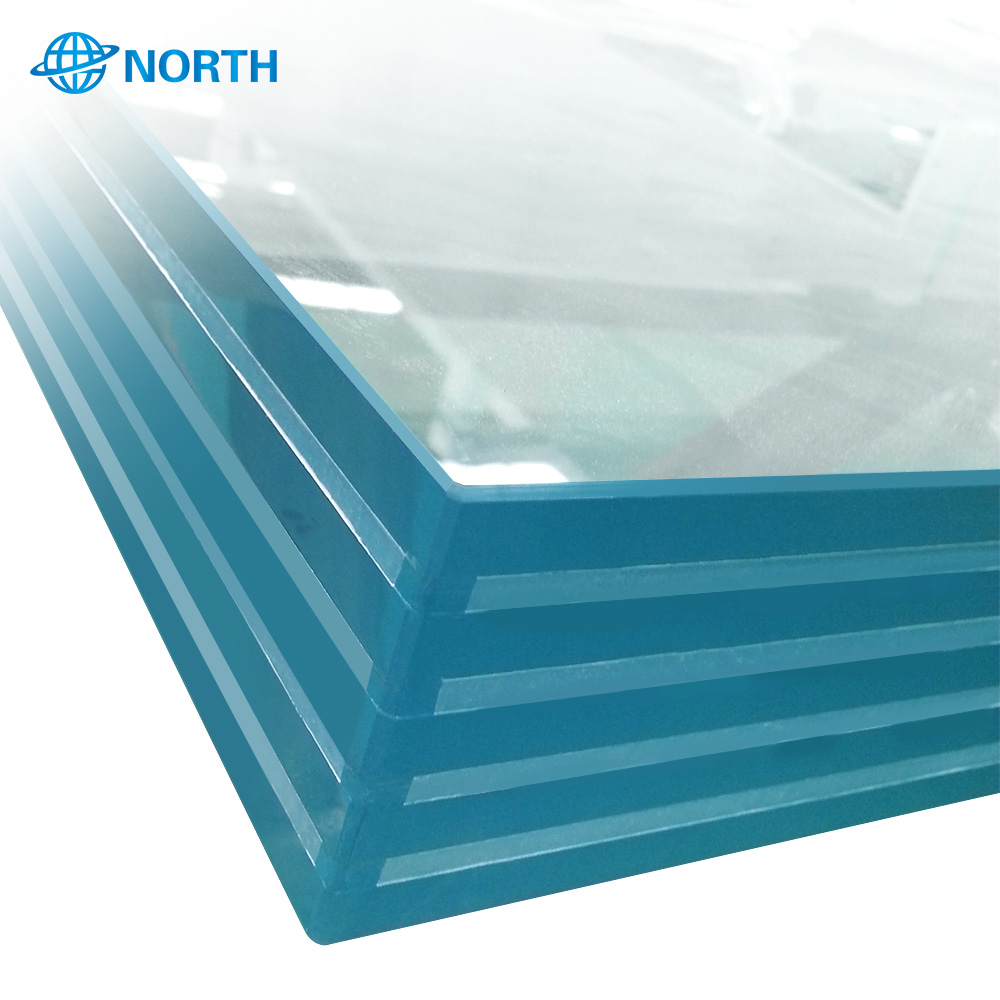 North Tech illustrated heat resistant tempered glass wall panel