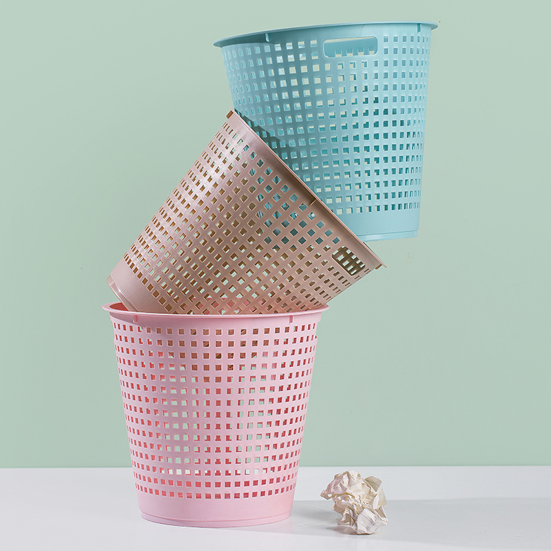 Extra thick large opening plastic wastebasket garbage can trash can