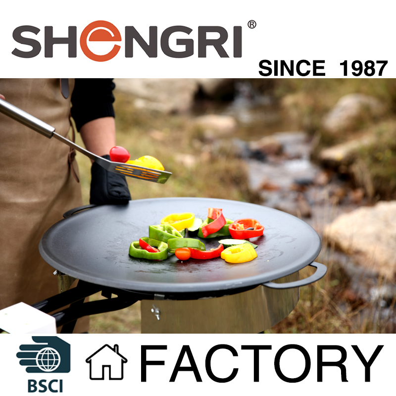 58cm Three-Legged Iron Frying Pan for Outdoor BBQ Camp Cooking