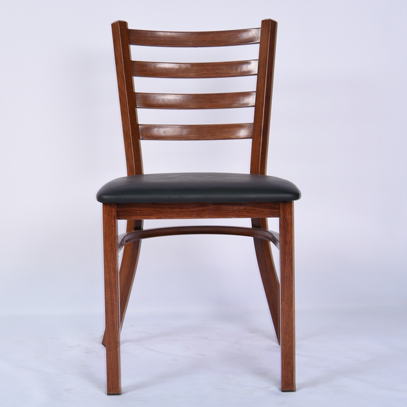 Best selling dining leather chairs metal leg leather fabric chair
