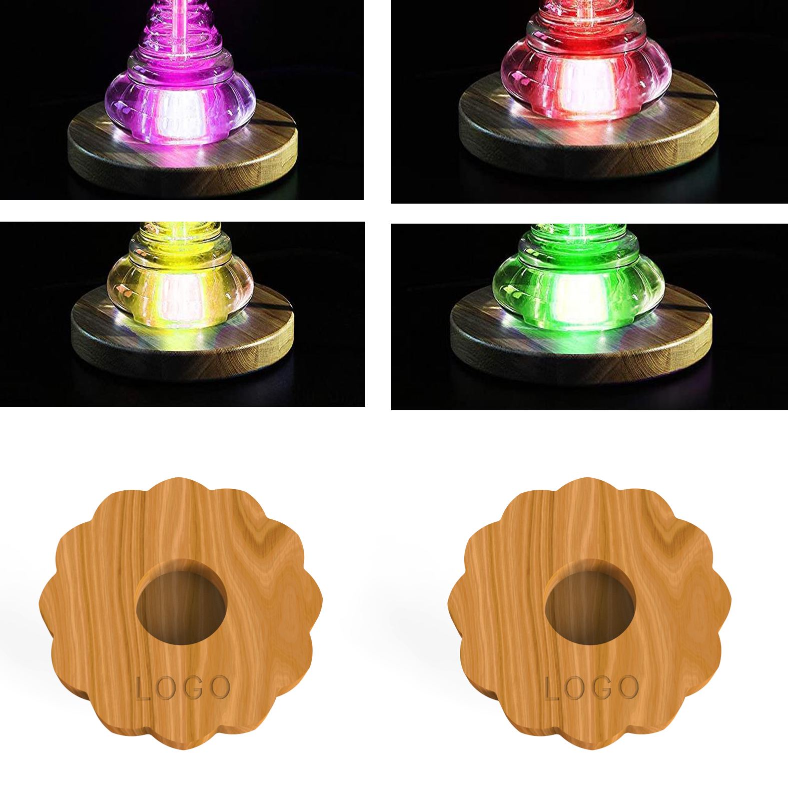 Hookah shisha coaster LED diameter 22CM