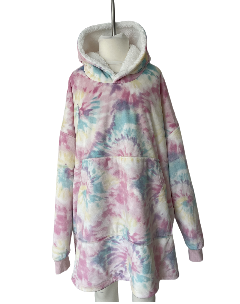 oversize hoodie Hoodies Girls oversize oodie supersoft velour girls tie-dye oversize hoodie