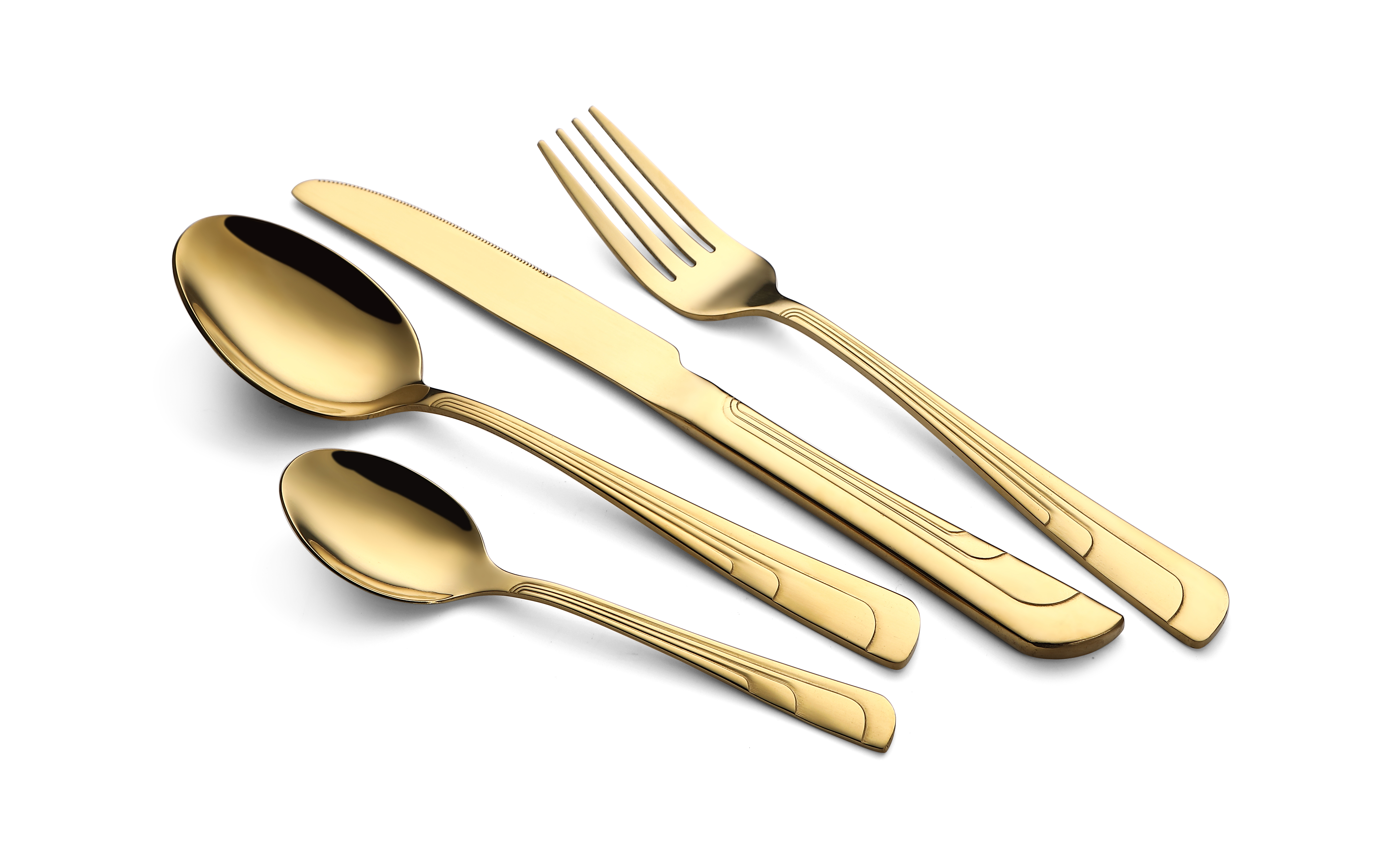 Classic gold high quality cutlery set