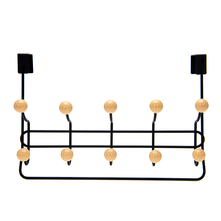 Door hook Size:35*24 cm Material: Metal + Wood 10 Hooks