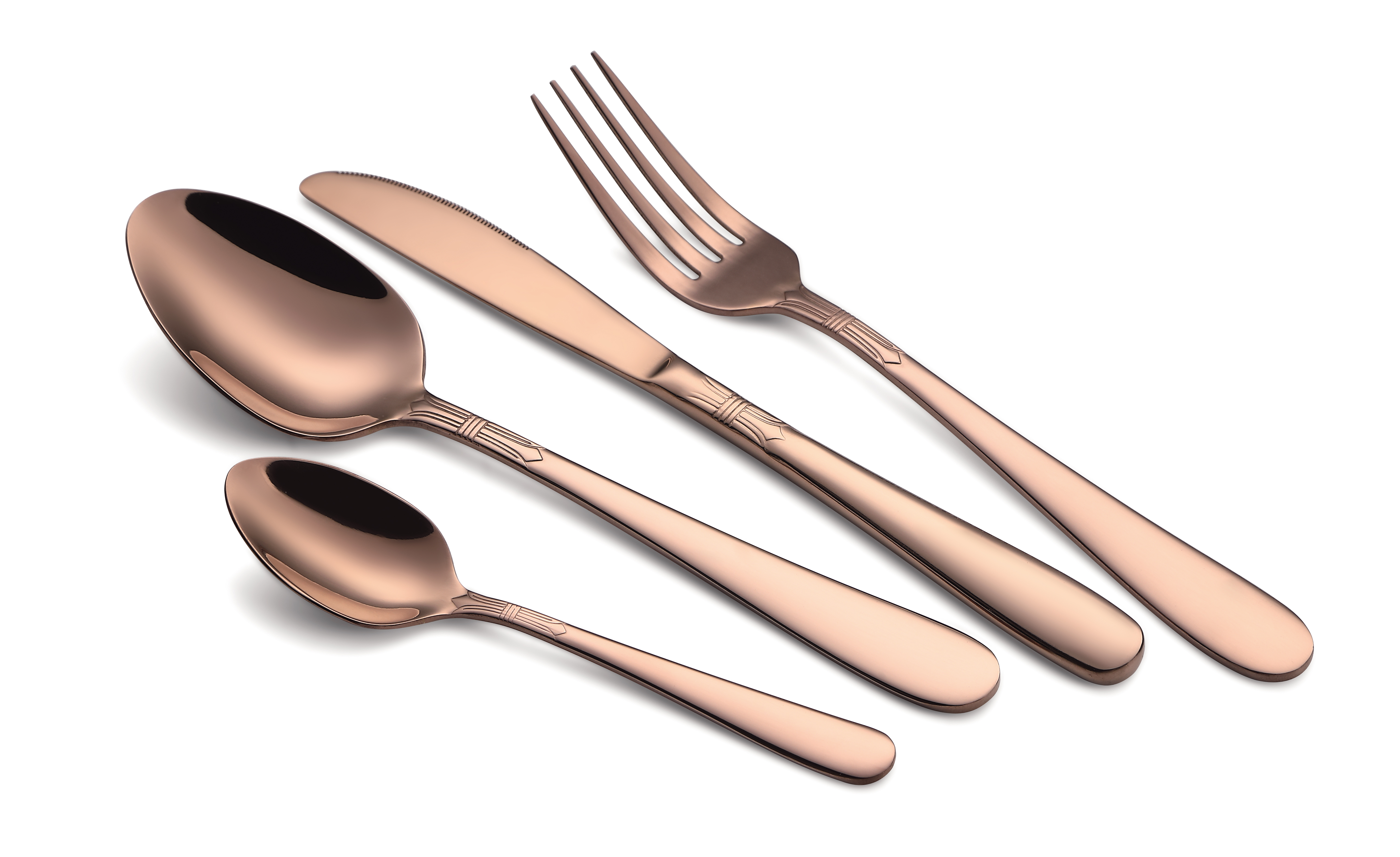 Classic rose gold high quality cutlery set