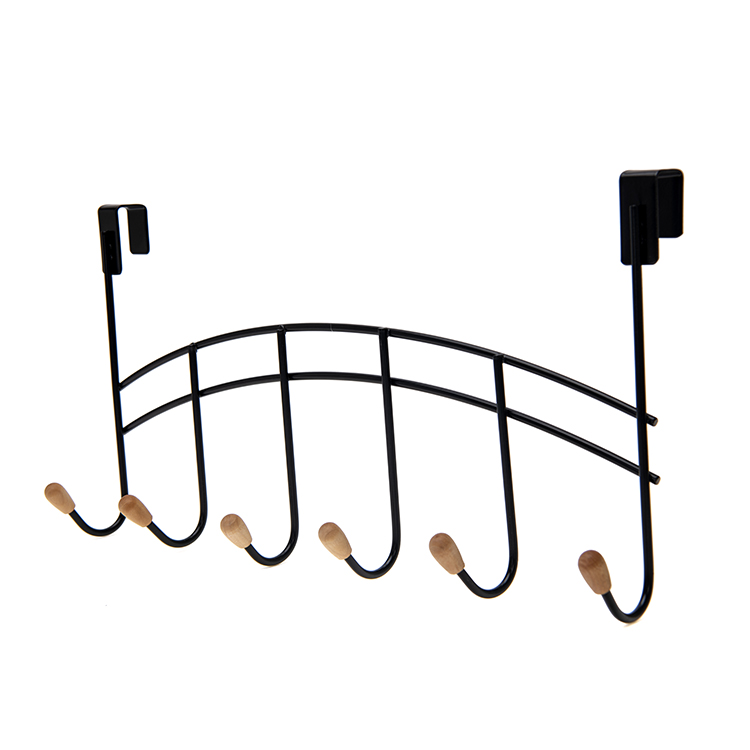 Door hook Material: Metal + Wood 6Hooks