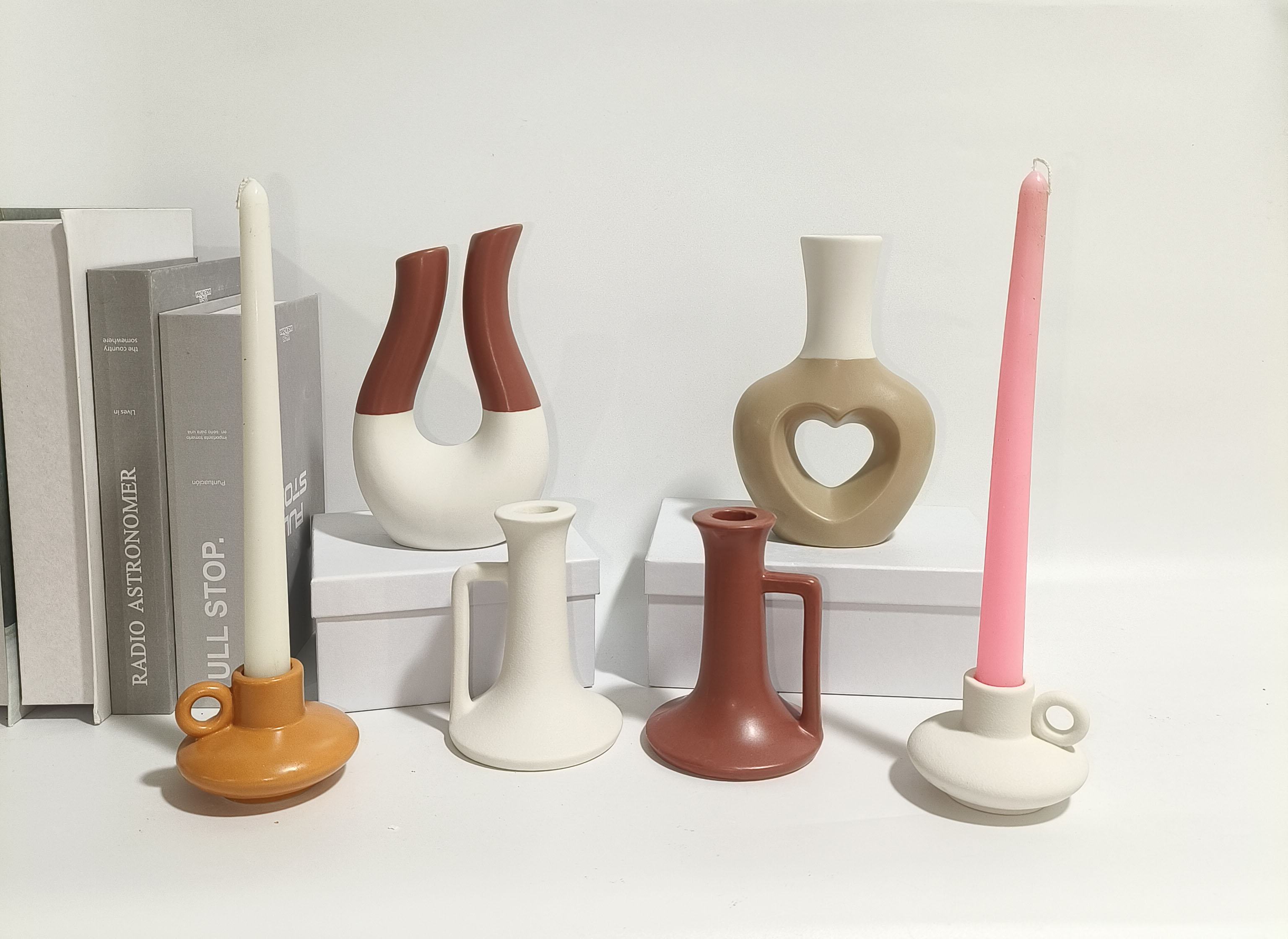 Ceramic decoration, ceramic christmas item,vase, candle holder